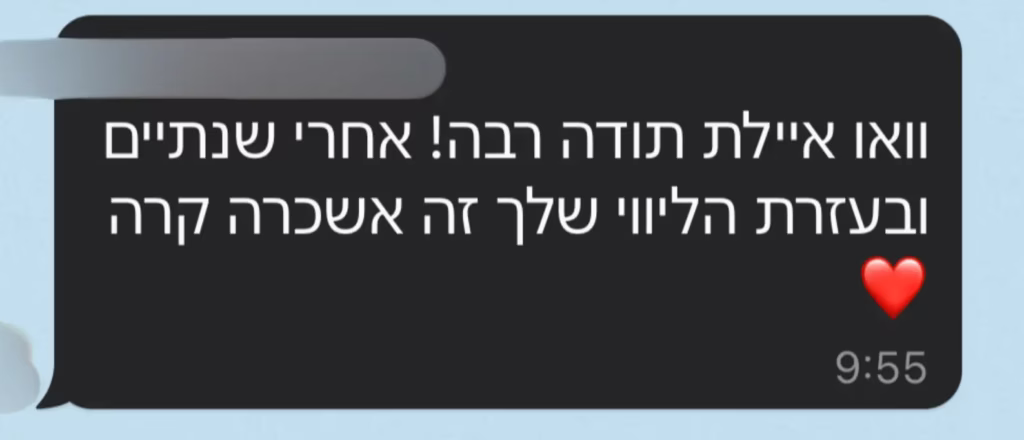 וואו איילת תודה רבה! אחרי שנתיים ובעזרת הליווי שלך זה אשכרה קרה